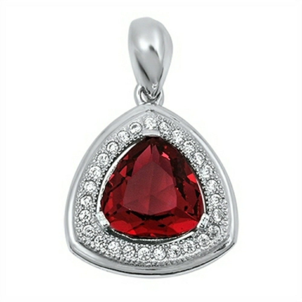 925 Sterling Silver Pendant W/ CZ
